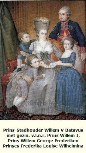 Willem V met gezin